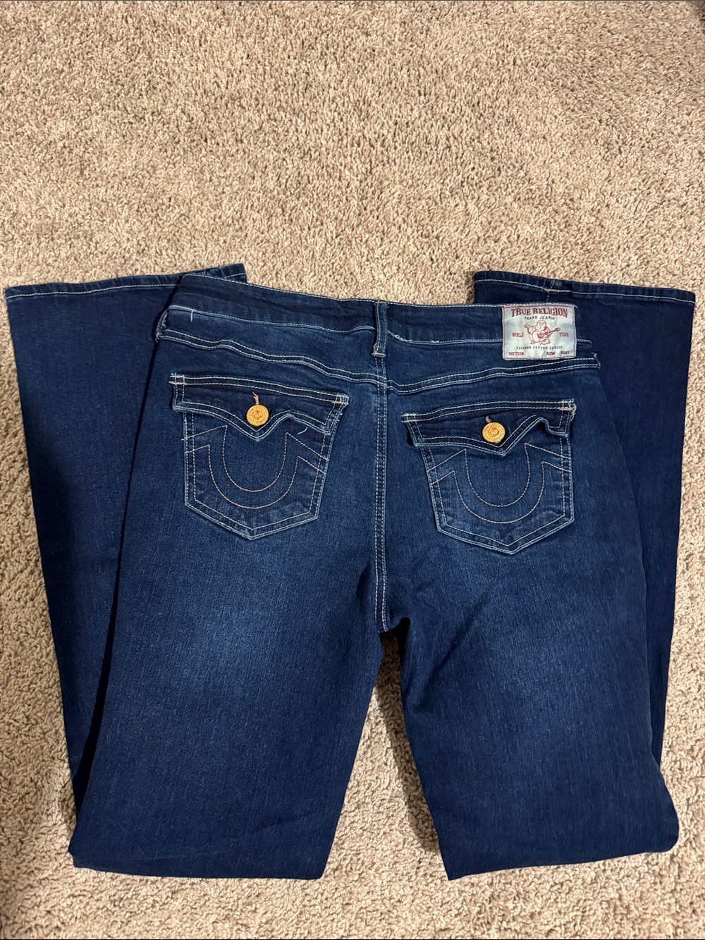 True Religion Women's Becca mid rise Boot Cut Jeans